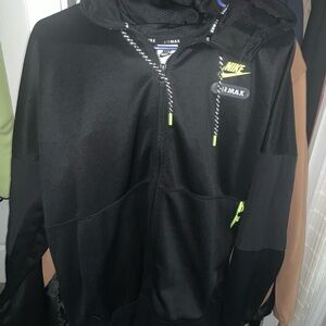 Nike Black Hoodie with Neon Accents Like new Mens size M  Nike zip up hoodie